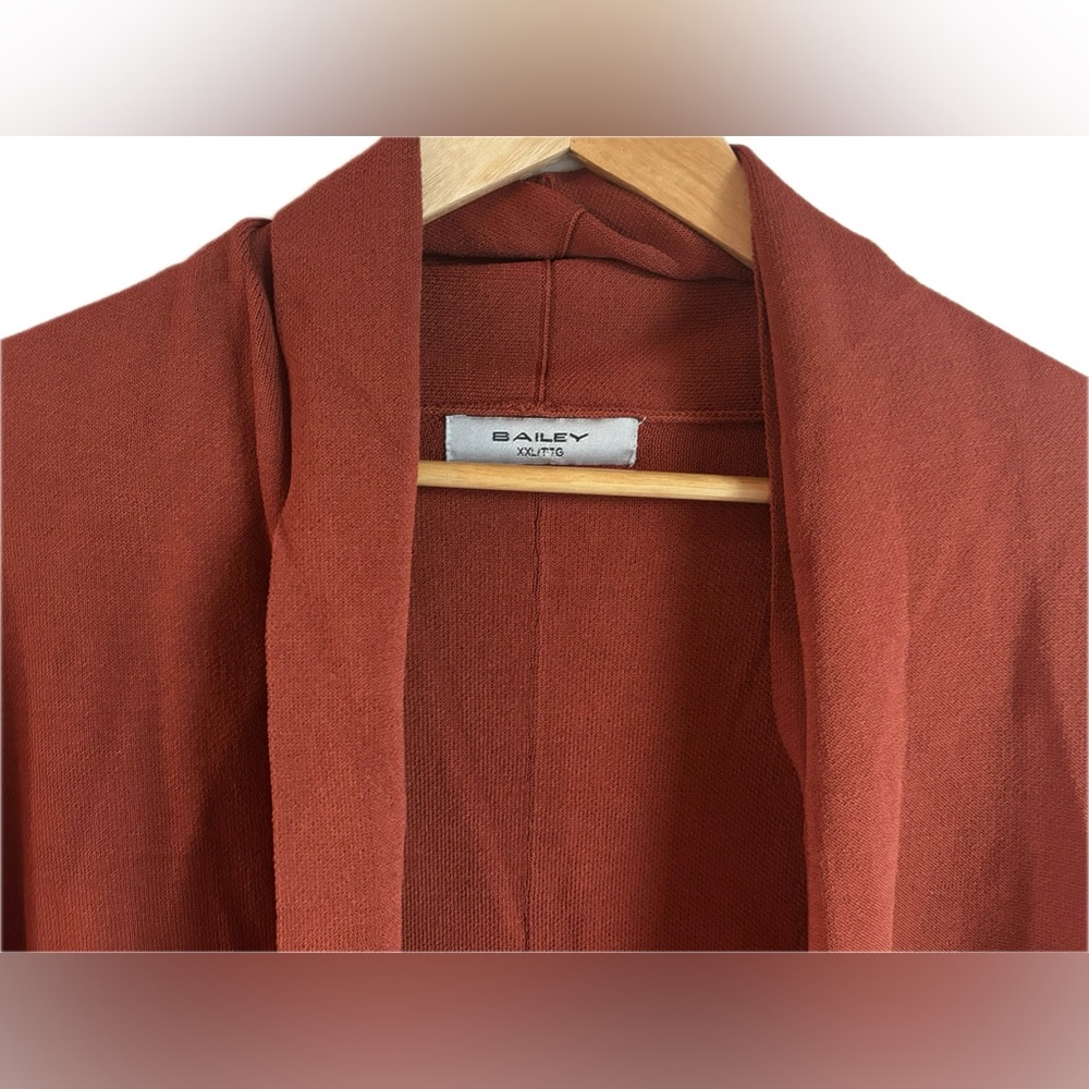 BAILEY Rust Open Front Cardigan - Picture 3 of 7